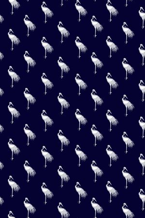 丹顶鹤印花华亿平台图片