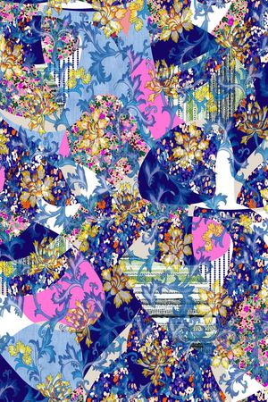 民族风组合图案印花华亿平台图片