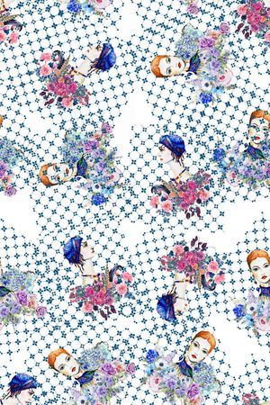 KEW-人物动物印花华亿平台图片