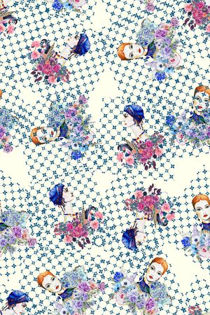 KEW-人物动物印花华亿平台图片