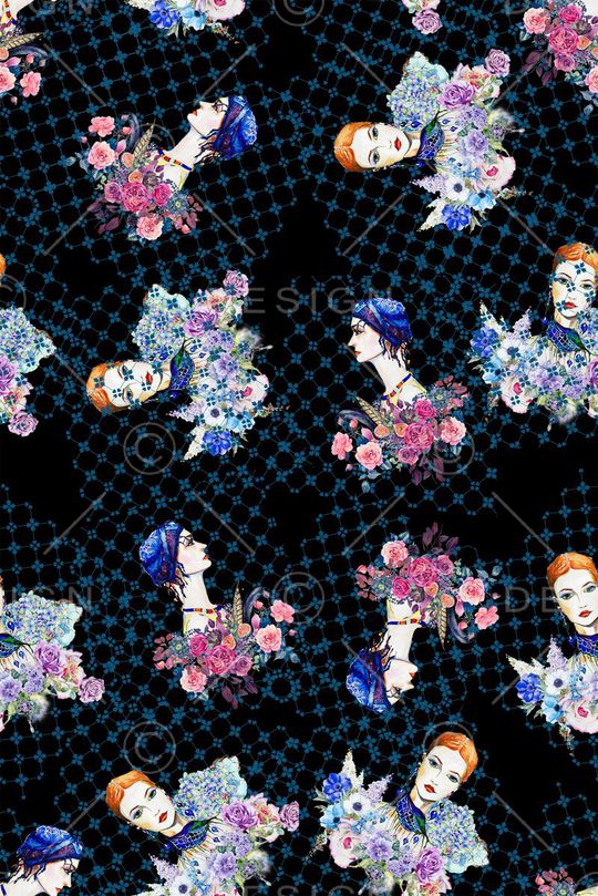 KEW-人物动物印花华亿平台图片