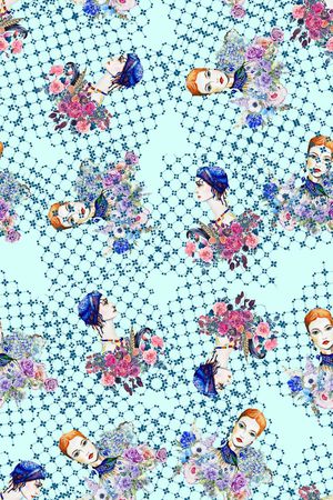 KEW-人物动物印花华亿平台图片