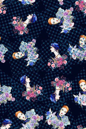 KEW-人物动物印花华亿平台图片