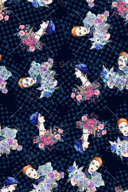 KEW-人物动物印花华亿平台图片