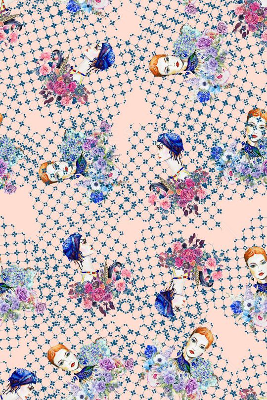 KEW-人物动物印花华亿平台图片