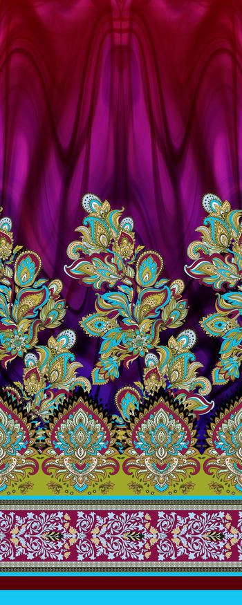 602303-民族风佩斯利腰果渐变