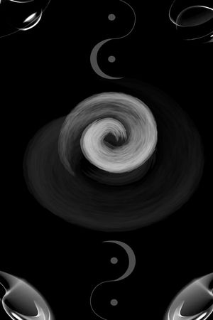 抽象概念太极图案禅意深度中国风原创独立太极理解道家文化精髓印花华亿平台图片