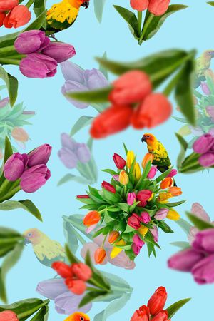 花鸟印花华亿平台图片