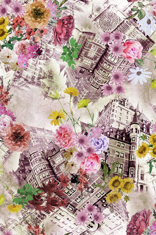 欧式建筑印花华亿平台图片