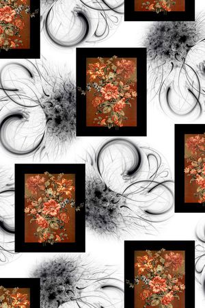 花卉印花华亿平台图片