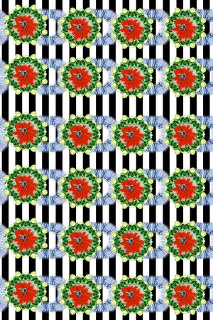 几何线条印花华亿平台图片