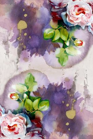 水彩印花华亿平台图片