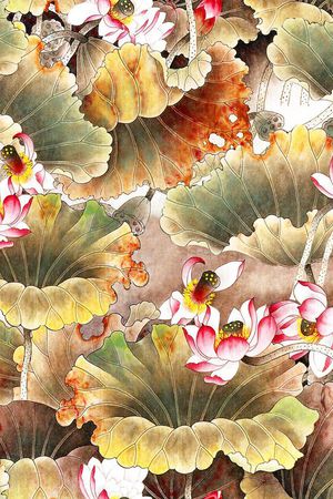 水墨印花华亿平台图片