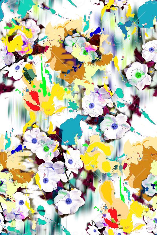 花卉印花华亿平台图片