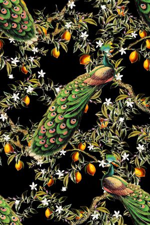 孔雀印花华亿平台图片