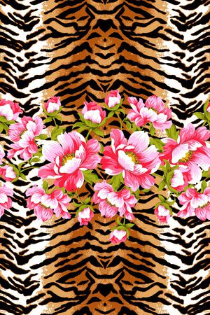 花卉印花华亿平台图片