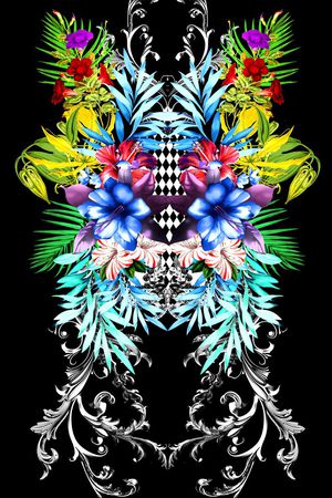 花卉印花华亿平台图片