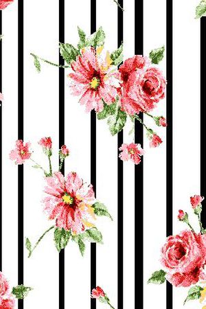 条纹花卉春夏印花华亿平台图片