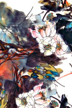 花卉印花华亿平台图片