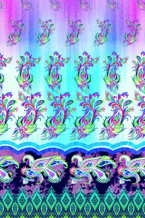 佩斯利印花华亿平台图片