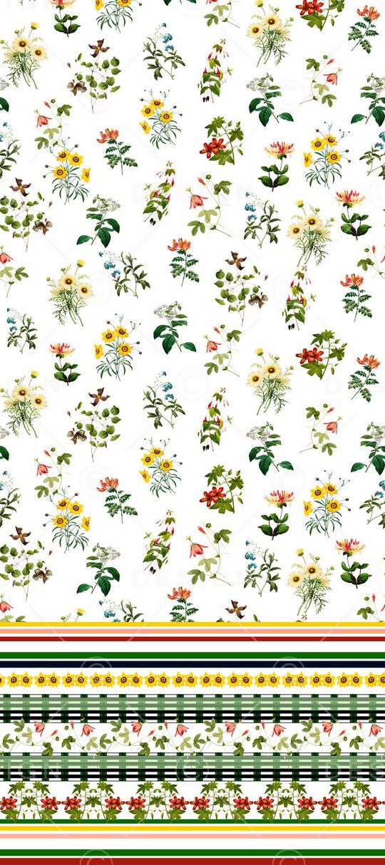 热带花卉印花华亿平台图片