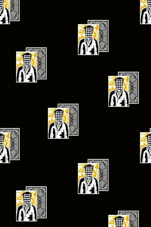 格子印花华亿平台图片