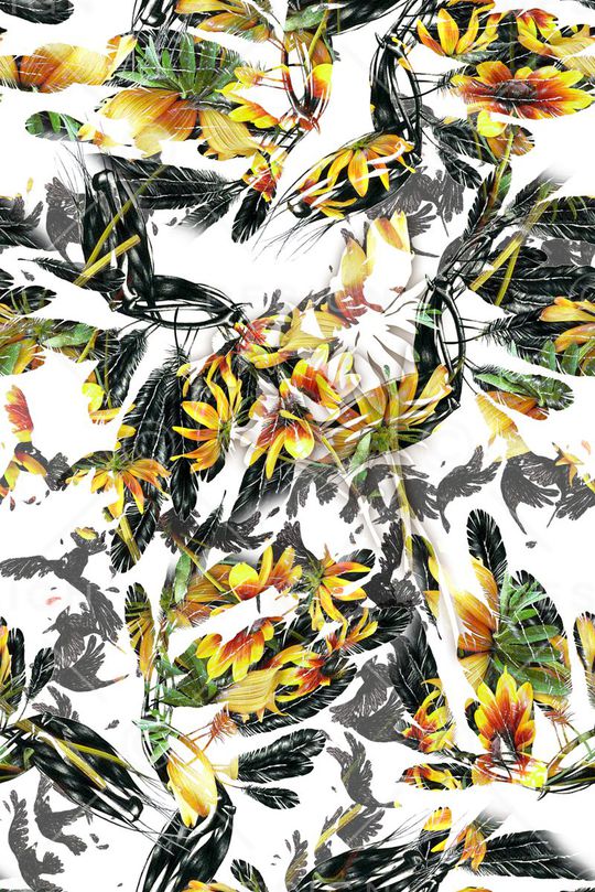 水墨印花华亿平台图片