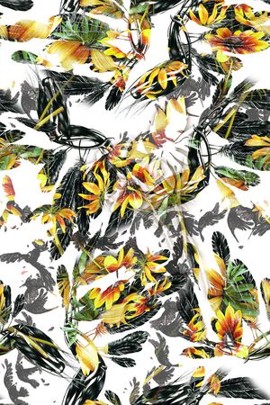 水墨印花华亿平台图片