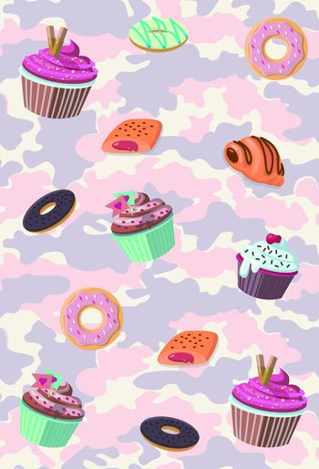 卡通迷彩印花华亿平台图片