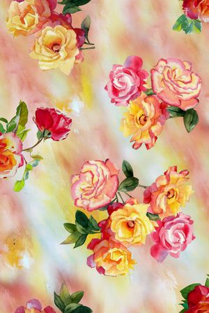 花卉印花华亿平台图片