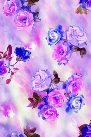 花卉印花华亿平台图片