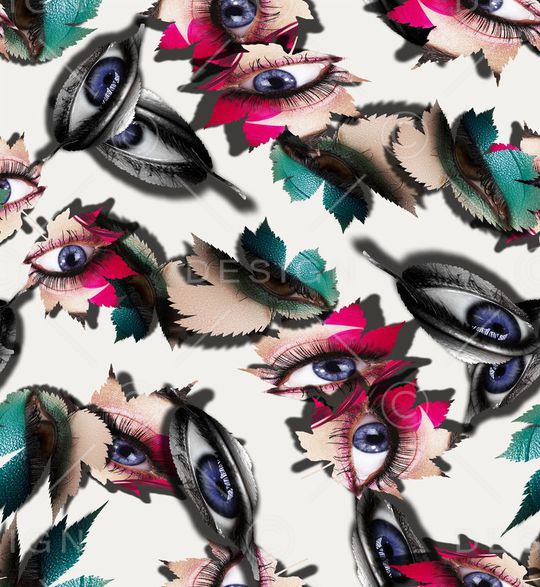 眼睛印花华亿平台图片