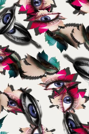 眼睛印花华亿平台图片