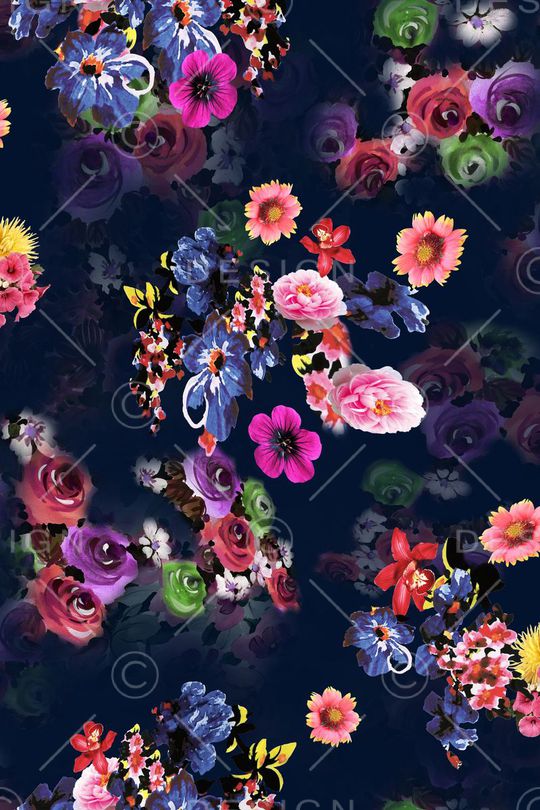 花卉印花华亿平台图片