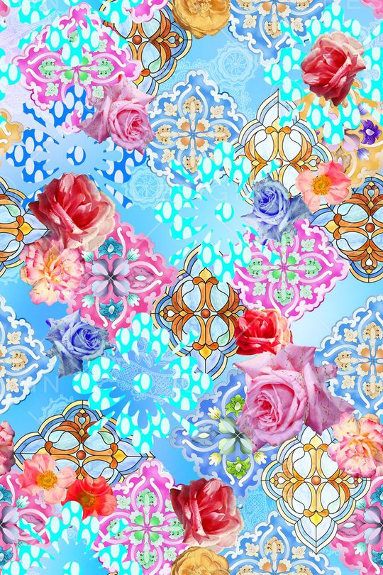 花卉印花华亿平台图片