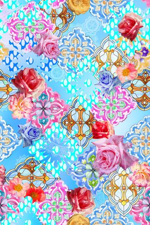 花卉印花华亿平台图片