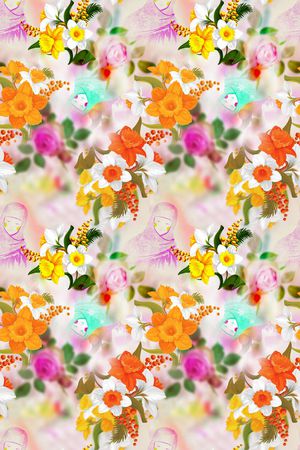 花卉印花华亿平台图片