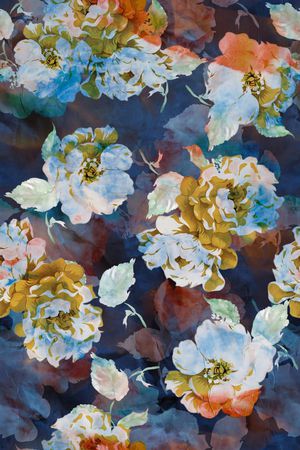 水彩印花华亿平台图片