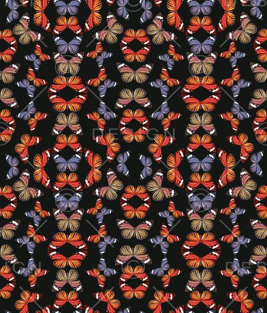 蝴蝶印花华亿平台图片