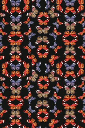 蝴蝶印花华亿平台图片