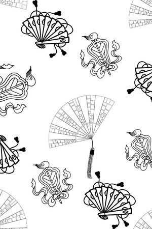 中国风印花华亿平台图片