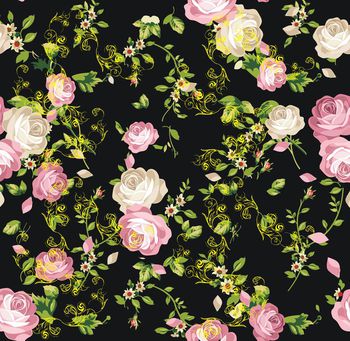 古典花纹花卉印花华亿平台图片