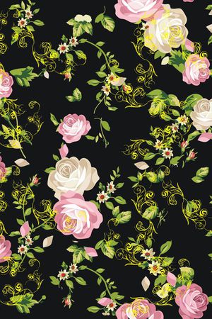 古典花纹花卉印花华亿平台图片