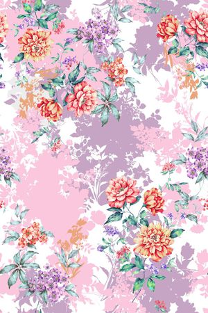 花卉印花华亿平台图片