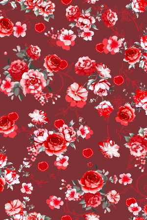 花卉印花华亿平台图片