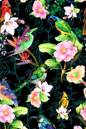 中老年。手绘印花华亿平台图片