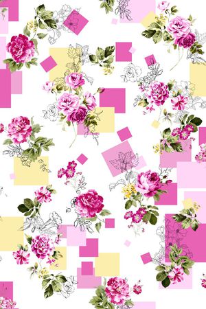 花卉印花华亿平台图片