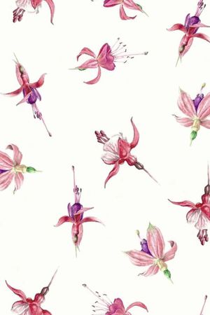 手绘花卉印花华亿平台图片