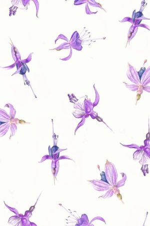 手绘花卉印花华亿平台图片