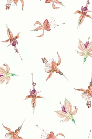 手绘花卉印花华亿平台图片